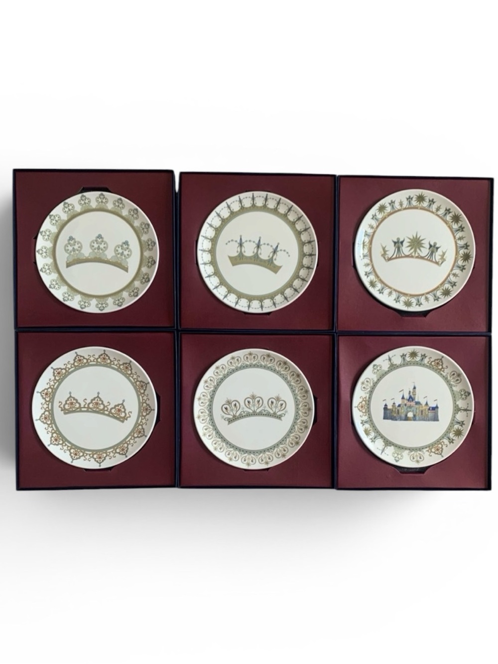 NWB 6 PCS Disney 50th Anniversary Plate Set Collection with COA